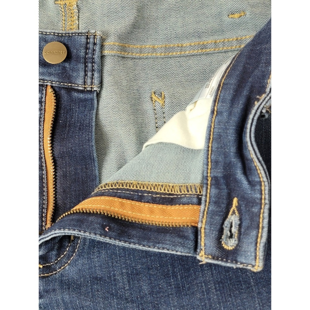 Carhartt Double Front Jeans Womens 12 Short Blue Rugged Flex Gorpcore Utility - Picture 15 of 15